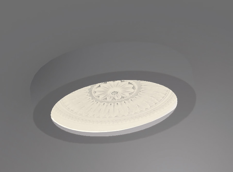Ceiling Cupola Rosette Imitation Floral Pattern Small Model