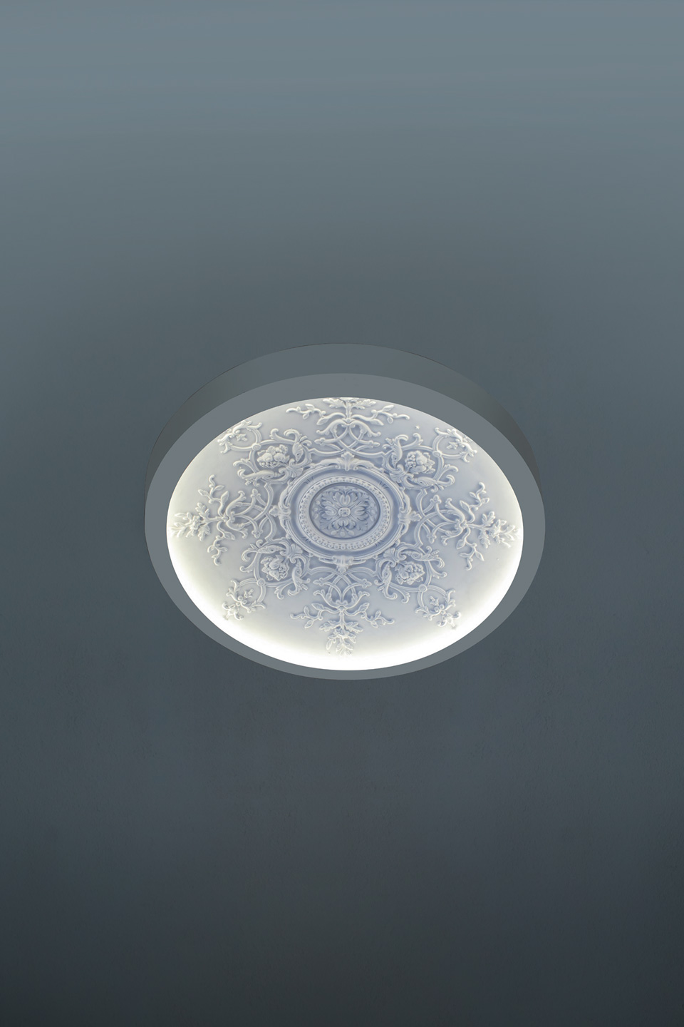 Ceiling Lamp Classic Style Flower Pattern Cupola Shape Medium
