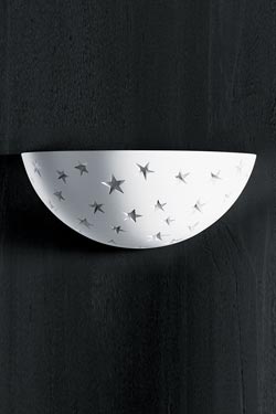 Etoile wall lamp in natural white plaster. Sedap. 