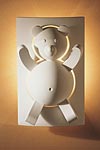 Teddy bear natural plaster wall lamp for children's room. Sedap. 