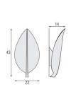 Leaf wall lamp in white plaster. Sedap. 