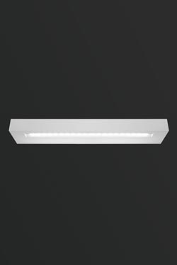 Applique Sucre LED 30 rectangulaire en plâtre naturel blanc 30cm. Sedap. 