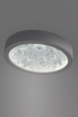 Plafonnier Coupole grand modèle motif classique en relief. Sedap. 