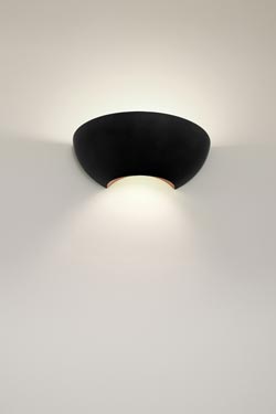 1740 plaster wall light, matt black paint. Sedap. 