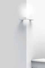 270 ° corner applique wall lamp Paperclip in white plaster. Sedap. 270 ° corner applique wall lamp Paperclip in white plaster. Sedap.