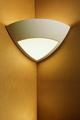 Wall lamp Angle 1817 in plaster and frosted glass. Sedap. 
