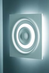 Wall lamp in concentric waves Verner 3028 in natural white plaster . Sedap. Wall lamp in concentric waves Verner 3028 in natural white plaster . Sedap.