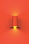 Red tube wall lamp Ana. Sedap. 