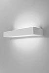 Sugar LED 30 wall lamp in rectangular natural plaster white 30cm. Sedap. 