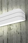 Trocadéro 30 wall lamp in natural plaster white ribbed folded bandeau 30cm. Sedap. 