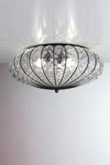 Academia Venetian ceiling light in blown glass and nickel 48cm. Siru. Academia Venetian ceiling light in blown glass and nickel 48cm. Siru.