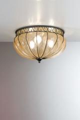 Margherita amber blown glass dome ceiling light. Siru. Margherita amber blown glass dome ceiling light. Siru.