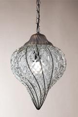 Goccia outdoor Venetian suspension lamp in blown glass. Siru. Goccia outdoor Venetian suspension lamp in blown glass. Siru.