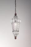 Baba transparent blown glass pendant lamp. Siru. 