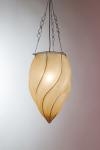 Pendant lamp in matt amber glass Pozzo. Siru. 