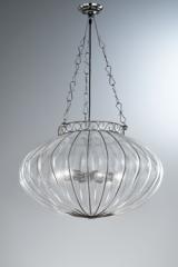 Suspension en verre soufflé 6 lumières Harem 70cm. Siru. Suspension en verre soufflé 6 lumières Harem 70cm. Siru.
