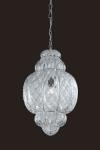 Classical Venetian style pendant lamp in blown glass 45cm. Siru. 