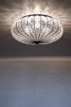 Academia Venetian ceiling light in blown glass and nickel 48cm. Siru. 