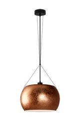 Suspension simple Momo en verre opale cuivré intérieur blanc. Sottoluce. Suspension simple Momo en verre opale cuivré intérieur blanc. Sottoluce.