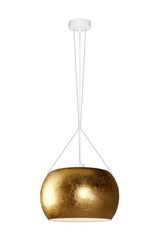 Suspension simple Momo en verre opale doré intérieur blanc. Sottoluce. Suspension simple Momo en verre opale doré intérieur blanc. Sottoluce.