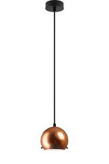 Suspension simple Myoo en verre opale cuivré intérieur blanc. Sottoluce. Suspension simple Myoo en verre opale cuivré intérieur blanc. Sottoluce.