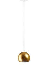 Suspension simple Myoo en verre opale doré intérieur blanc. Sottoluce. Suspension simple Myoo en verre opale doré intérieur blanc. Sottoluce.