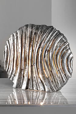 Dune lampe en céramique argent. Munari par Stylnove Ceramiche. 