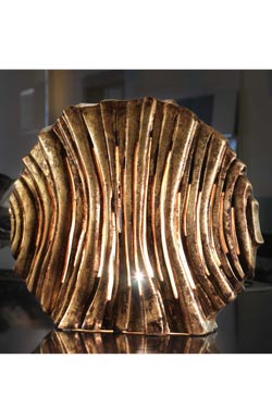 Dune lampe en céramique argent. Munari par Stylnove Ceramiche. 