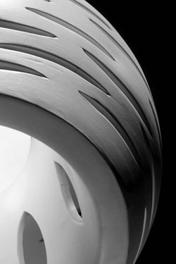 Giasone suspension ronde céramique blanc mat. Munari par Stylnove Ceramiche. 