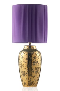 Gunnel lampe potiche dorée vernie. Munari par Stylnove Ceramiche. 