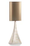 Lampe pyramide damassée et abat-jour cylindrique. Munari par Stylnove Ceramiche. 