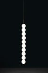 Abacus suspension boulier 10 boules en verre opale blanc. Terzani. 