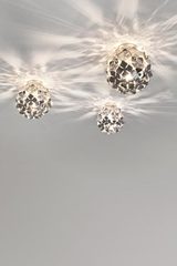 Ortenzia small ceiling light with silver petals. Terzani. 
