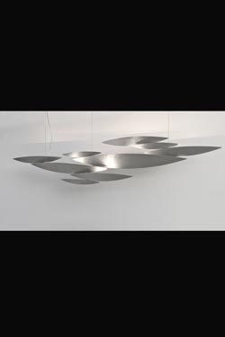 I Lucci chandelier 145cm in brushed nickel. Terzani. 