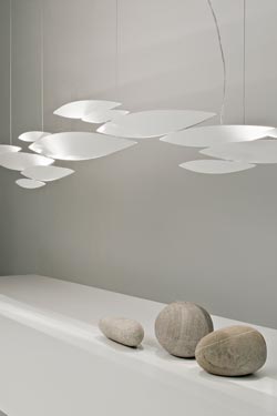 I Lucci chandelier 220cm in white metal. Terzani. 