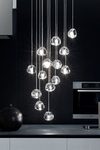 Mizu chandelier 15 drops of clear crystal. Terzani. 