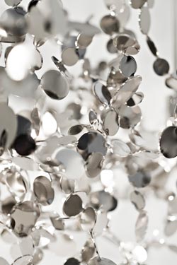 Argent 12-light silver-plated cloud chandelier. Terzani. 