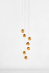 Mizu pendant 7 drops of champagne crystal. Terzani. 