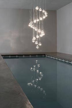 Mizu chandelier 26 drops of clear crystal. Terzani. 