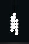 Abacus triple pendant with 15 satin glass balls. Terzani. 