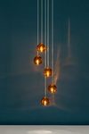 Mizu 5-light pendant in cognac crystal. Terzani. 