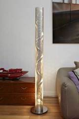 Grande Colonne Spirale lampadaire inox. Thierry Vidé. Grande Colonne Spirale lampadaire inox. Thierry Vidé.