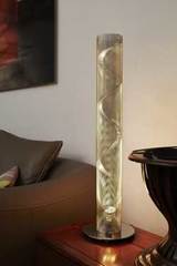 Petite Colonne Spirale lampe inox. Thierry Vidé. Petite Colonne Spirale lampe inox. Thierry Vidé.