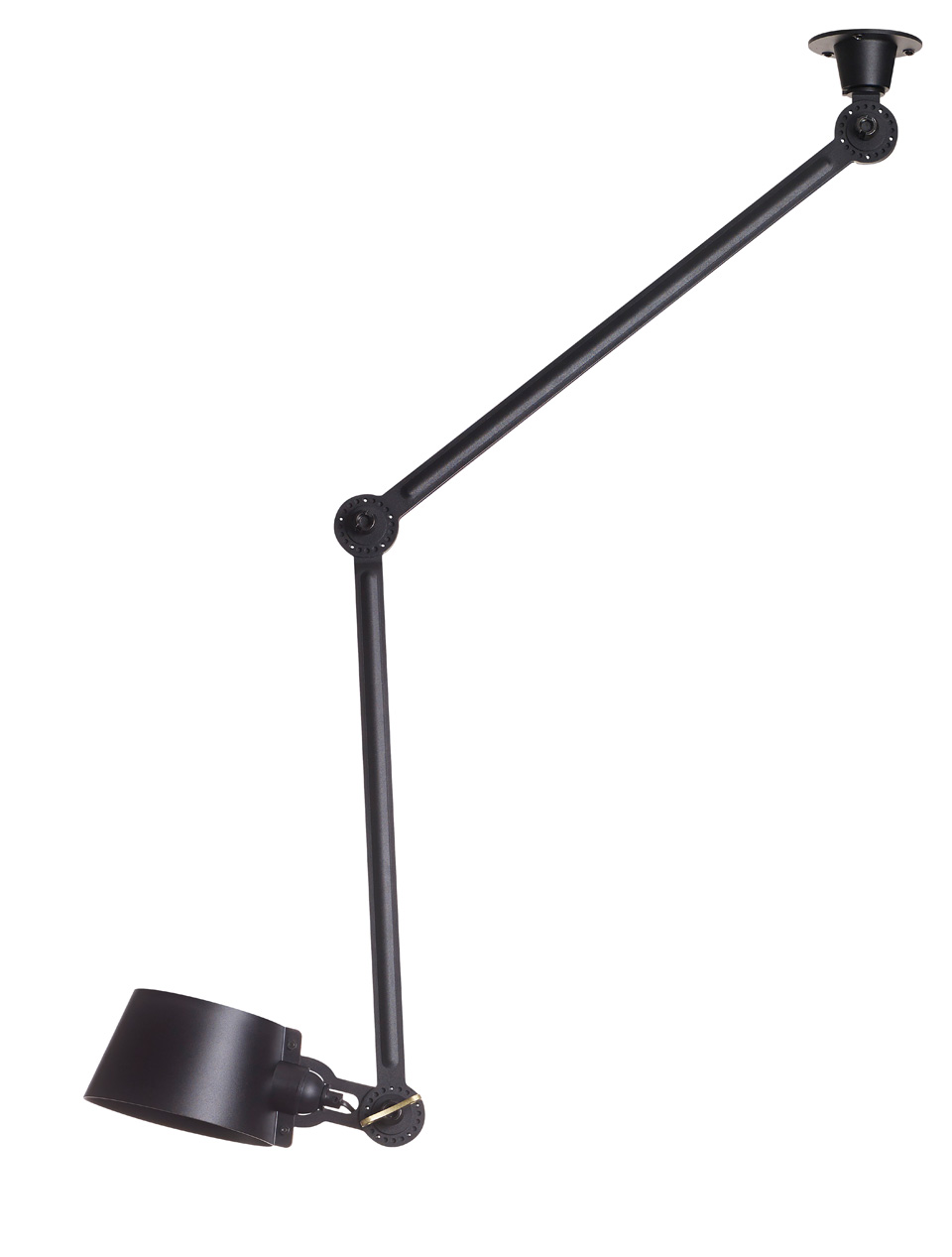 Industrial Loft Ceiling Lamp In Black Grained Steel Bolt Tonone