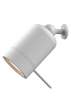 One adjustable wireless spotlight in white and orange metal. Tonone. 