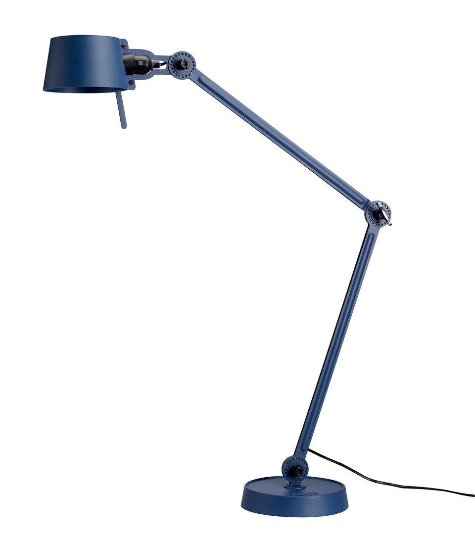 Desk lamp in mat blue with two arms Bolt Desk. Tonone. 
