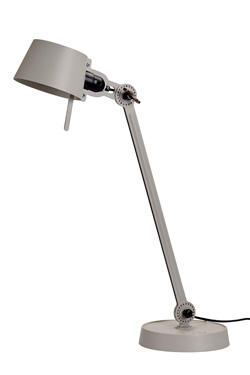 Large Bolt Desk lamp with one arm only, and a steel base. Ash  grey.. Tonone. 