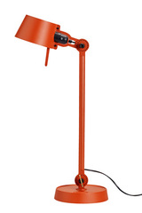 Large Bolt Desk lamp with one arm only, and a steel base. Orange.. Tonone. 