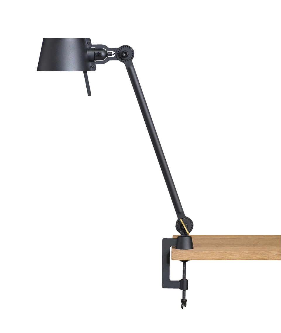 Large Bolt Desk Lamp With One Arm Only And A Vice Clamp Black