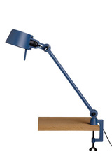 Large Bolt Desk lamp with one arm only, and a vice clamp. Blue.. Tonone. 
